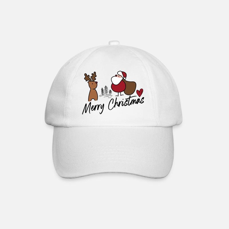 Weihnachten - Baseballkappe - Weiß/Weiß