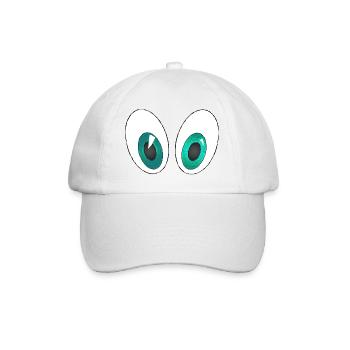 Eyes 3 - Baseball Cap - white/white - Front