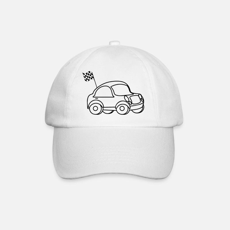 Car car - Baseball Cap - white/white