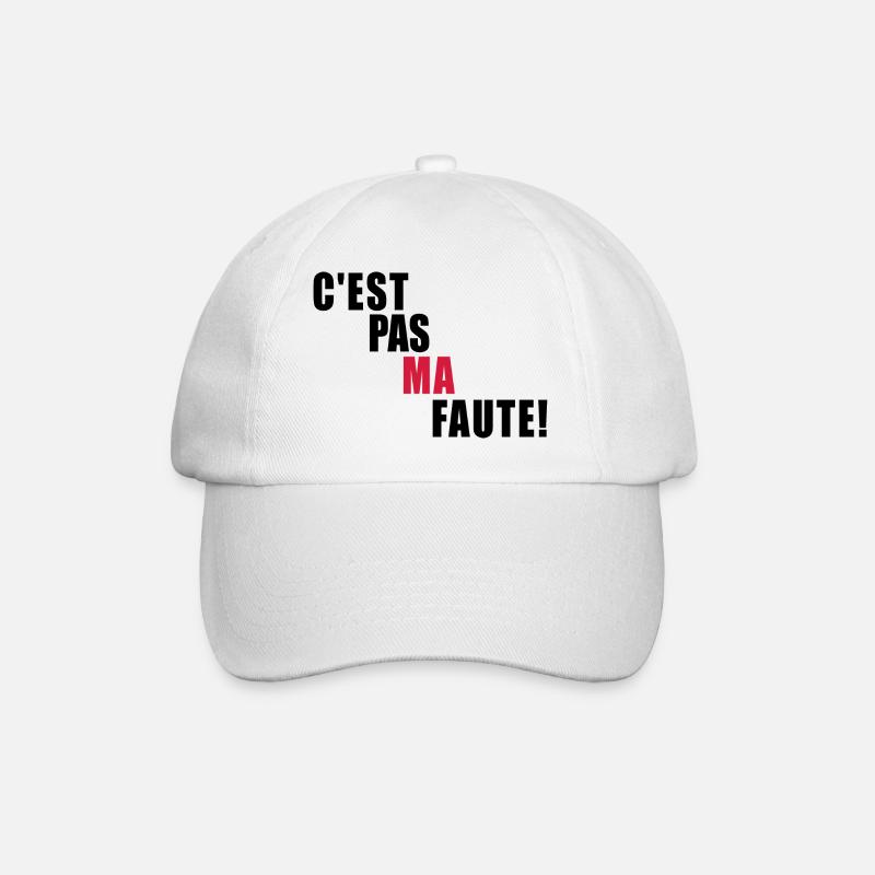 c'est pas ma faute / humour - Casquette classique - blanc/blanc