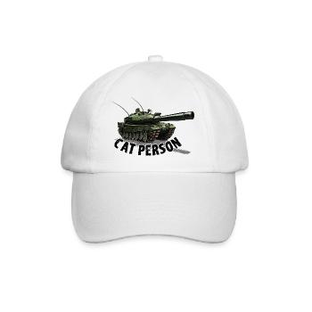 Cat person - Tank - Baseballkappe - Weiß/Weiß - Vorne