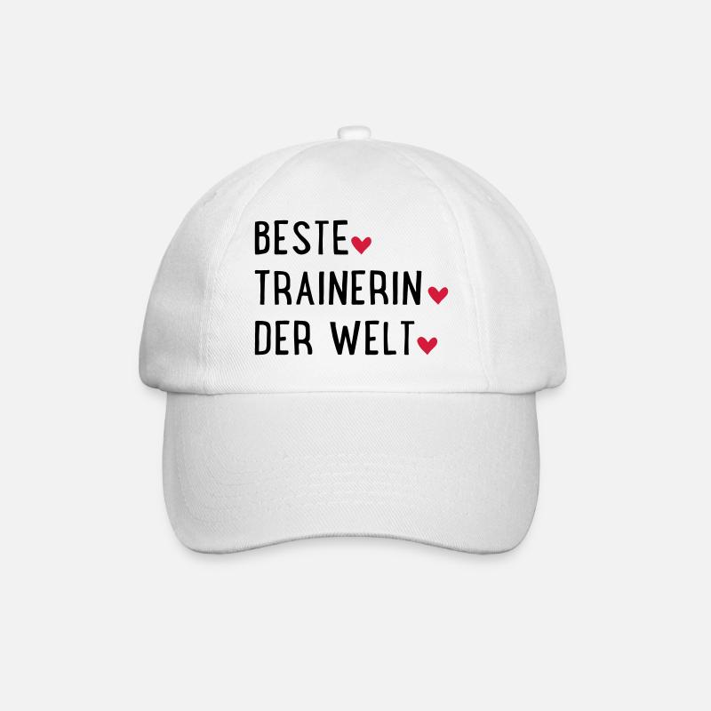 beste trainerin - Baseballkappe - Weiß/Weiß