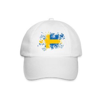 Sweden Flag Scandinavia Swedish Flag - Baseball Cap - white/white - Front
