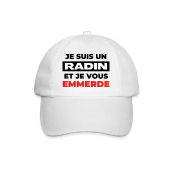 Je suis un radin et je vous emmerde - Casquette classique - blanc/blanc - Devant
