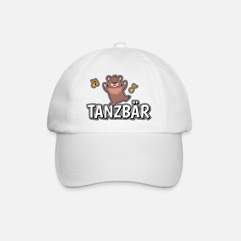 Tanzbär - Bär - Bären - Baseballkappe - Weiß/Weiß
