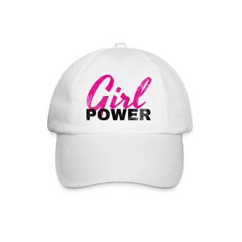 Girl Power - Baseballkappe - Weiß/Weiß - Vorne