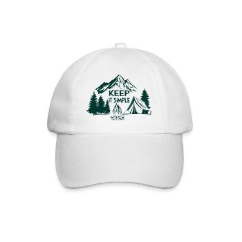 Keep it simple Adventure Hiking Camping Gift - Baseball Cap - white/white - Front