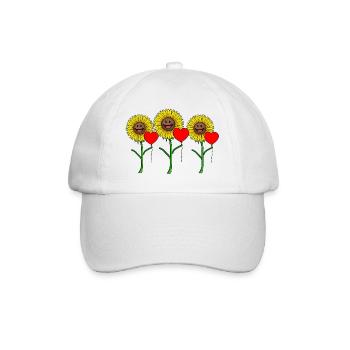 Félicitations Cadeau d’anniversaire fleur - Casquette classique - blanc/blanc - Devant