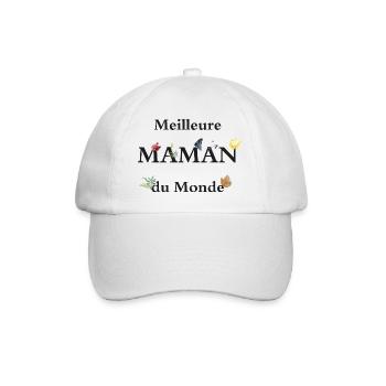 meilleure maman du monde - Casquette classique - blanc/blanc - Devant