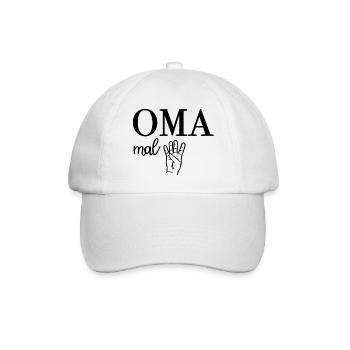 Oma Mal Vier Großmutter - Baseballkappe - Weiß/Weiß - Vorne