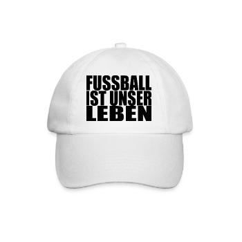 Fußball ist unser Leben - Baseballkappe - Weiß/Weiß - Vorne