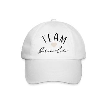 Team Bride - Baseballkappe - Weiß/Weiß - Vorne