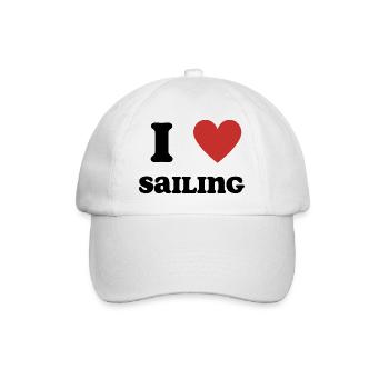 I Love Sailing - Baseball Cap - white/white - Front