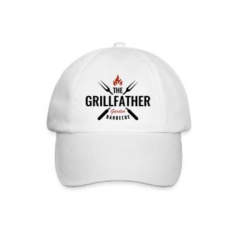 Grillfather Grillmeister grillen Barbecue BBQ Fun - Casquette classique - blanc/blanc - Devant