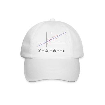 Lineare Regression - Baseballkappe - Weiß/Weiß - Vorne