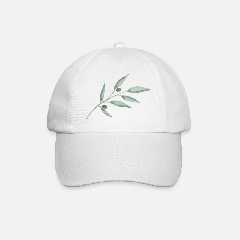 Olive Branch - Baseball Cap - white/white