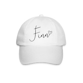 Finn Name Vorname Namenstag - Baseballkappe - Weiß/Weiß - Vorne