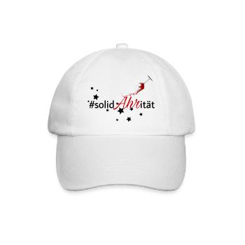 Solidahrität Xmas Black - Baseballkappe - Weiß/Weiß - Vorne