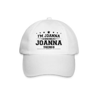 Ich bin Joanna, die Joanna Dinge macht - Baseballkappe - Weiß/Weiß - Vorne