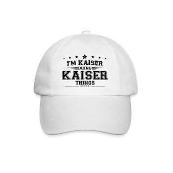 Ich bin Kaiser, der Kaiser-Dinge macht - Baseballkappe - Weiß/Weiß - Vorne