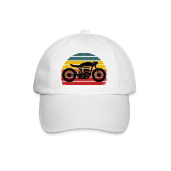 Moto Cafe Racer Retro Design - Baseball Cap - white/white - Front