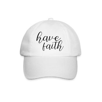 have faith - Baseballkappe - Weiß/Weiß - Vorne