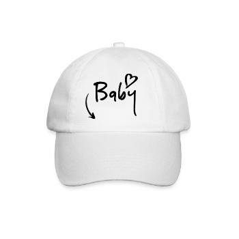 Baby bump - Baseball Cap - white/white - Front