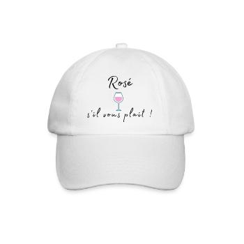 Rosé s'il vous plait ! - Casquette classique - blanc/blanc - Devant