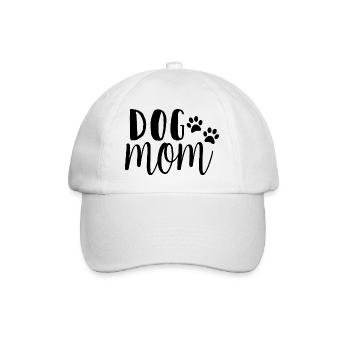 dog mom - Baseballkappe - Weiß/Weiß - Vorne