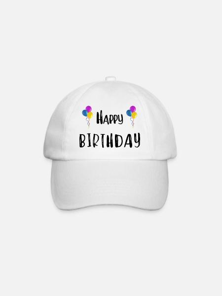 Happy Birthday - Baseball Cap - white/white