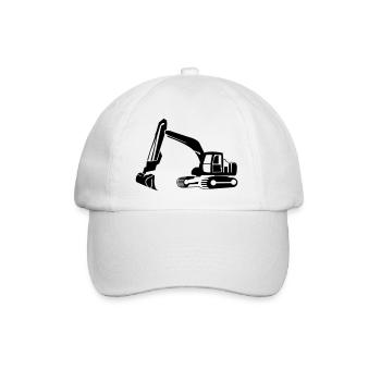 Bagger - Baseballkappe - Weiß/Weiß - Vorne