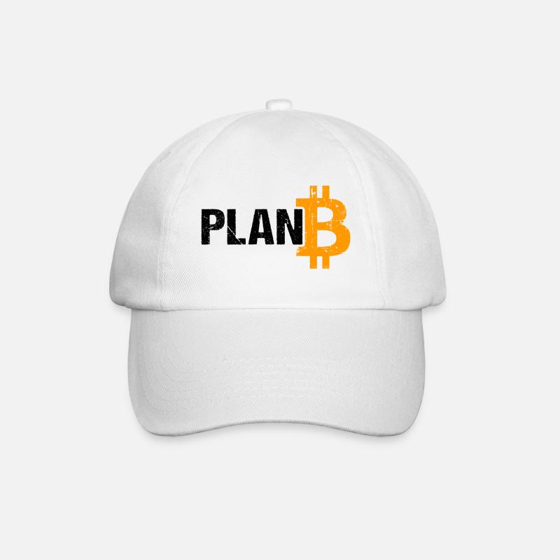 Plan B Bitcoin Krypowährung - Baseballkappe - Weiß/Weiß