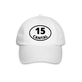 15 cantal - Casquette classique - blanc/blanc - Devant