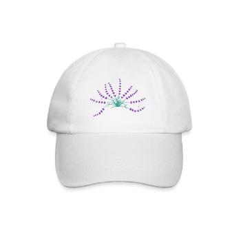 Lavendel - Baseballkappe - Weiß/Weiß - Vorne