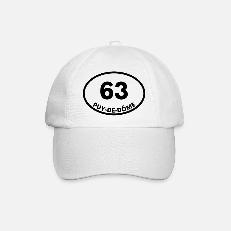 63 puy-de-dôme - Casquette classique - blanc/blanc