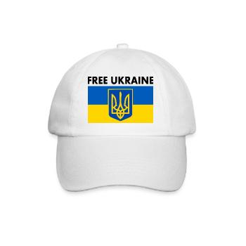 Free ukraine - Baseballkappe - Weiß/Weiß - Vorne