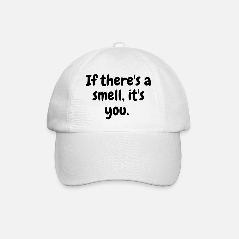 s’il y a une odeur c’est votre message drôle - Casquette classique - blanc/blanc