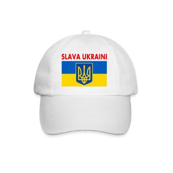 Slava ukraini - Baseball Cap - white/white - Front