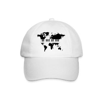 Music / Piano World T-Shirt - Baseball Cap - white/white - Front