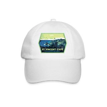 Algarve Portugal, Cap St Vincent, plage été soleil - Casquette classique - blanc/blanc - Devant