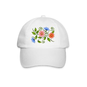 Fleur - Casquette classique - blanc/blanc - Devant
