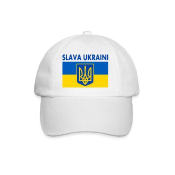Slava ukraini - Baseball Cap - white/white - Front