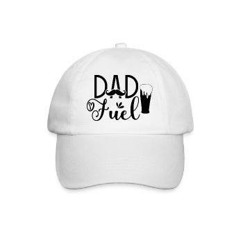 Dad Fuel Papa Vatertag Bier - Baseballkappe - Weiß/Weiß - Vorne