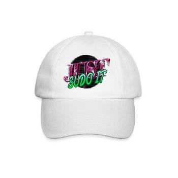 college student gift idea computer language father - Baseball Cap - white/white - Front