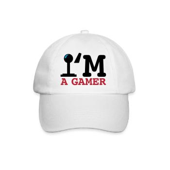 A Gamer Bold Typography - Baseball Cap - white/white - Front