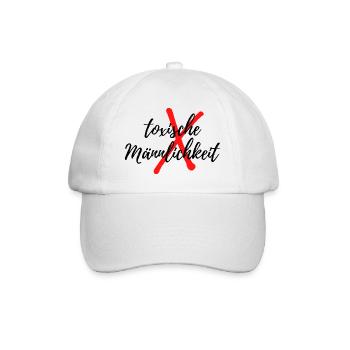 Gegen toxische Männlichkeit - Baseballkappe - Weiß/Weiß - Vorne