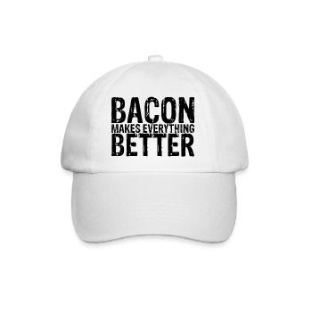 Bacon Makes Everything Better 8 - Baseball Cap - white/white - Front