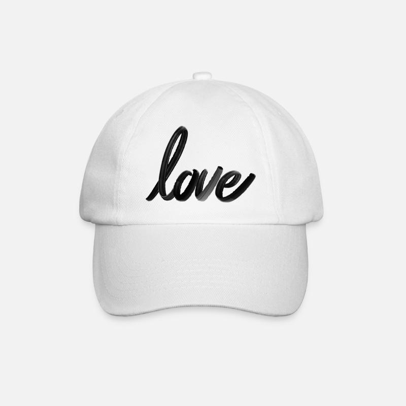 Love Lettering - Baseballkappe - Weiß/Weiß