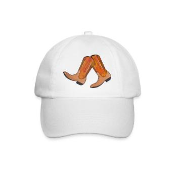 extravagant western boots with flame pattern - Baseball Cap - white/white - Front