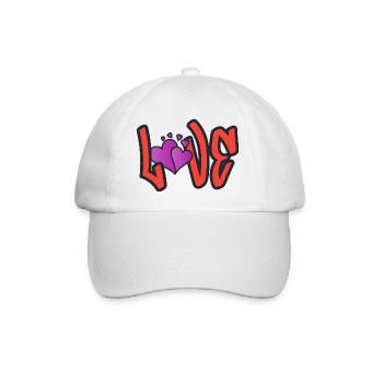 SGN 07 22 2022 1658476405841Love - Baseballkappe - Weiß/Weiß - Vorne